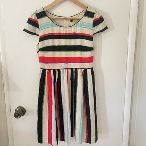 Anthropologie Maeve Dress Colorful Striped Dress 2 Petite